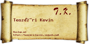 Teszári Kevin névjegykártya